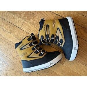 Merrell Snow Bank Kids US 13 M Winter Boots Yellow Black Waterproof Warm